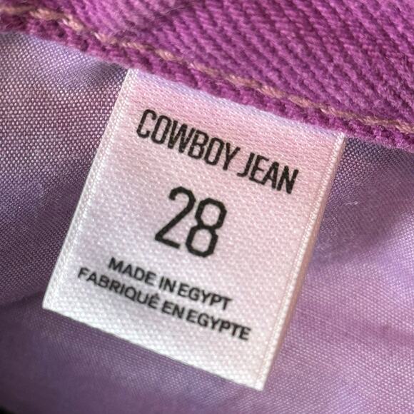 BDG Cowboy Jean Purple Straight Leg Cotton Rigid Denim Size 28 - Picture 5 of 6